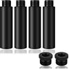 AIEX 4 Pezzi Tubo di Prolunga per Microfono,5/8 Pollice Maschio a 5/8 Pollice Femmina Asta di Prolunga con 2 Pezzi Adattatore in Metallo per Supporti da Scrivania e Supporti per Braccio(Nero)