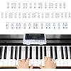 DARENYI Guida Alle Note Del Pianoforte Per l'apprendimento Dei Principianti, in Silicone, Riutilizzabili, Etichette Rimovibili Delle Note Della Tastiera Del Pianoforte per 88/61 Tasti (Nero)
