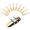 New Bee Ance Clarinetto Sib 10 Pack Confezionate Singolarmente con Custodia Borsa Antiumidità, Ance per Clarinetto in Sib per Principianti, Insegnanti e Suonatori di Clarinetto (Durezza 2.5)