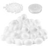 ideen mit herz 100 uova in plastica con foro, altezza 6 cm, diametro di 4 cm, colore bianco