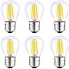 HUAMu Lampadine LED E27 Luce Fredda 6500K, Lampadina LED Filamento 4W Equivalenti a 40W, 400LM, Mini Globo G45 Stile Vintage,Risparmio Energetico,Non Dimmerabile, Pacco da 6 Unità