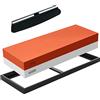Rhsemi Pietra per affilare,grana 1000 e 6000,Double-Sided Affila Coltelli con Base in Silicone Antiscivolo e Guida all'Angolo(pietra 2 in 1)