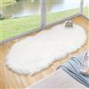 ORINOVA Tappeto Peloso Bianco 60x120 cm Tappeti Camera da Letto Scendiletto Morbido Rug Lavabile in Lavatrice Moderno Salotto