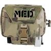 PETAC GEAR Borsa medica tattica strappabile per primo soccorso, IFAK, con sistema Molle e cintura, orizzontale, per emergenze esterne, borsa di sopravvivenza (BK con toppa)
