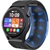 iSo Tech Smartwatch Uomo Donna con Pressione Sanguigna e ECG, 1,56 AMOLED Orologio Intelligente Salute con Pompa ad Aria e Airbag, 24/7 Monitor Frequenza Cardiaca Sonno SpO₂ Temperatura HRV e Stress