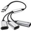 TiMOVO Splitter Cavo Adattatore USB C, Convertitore da USB-C Maschio a 3 USB-C Femmina, per con Ricarica Rapida, Trasferimento Dati per iPhone 15/16/Pro/Pro Max/Plus, iPad Pro/Air, Mac, Samsung