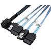 YIWENTEC Internal HD Mini SAS (SFF-8643 Host) to 4X SATA (Target) Hard Drive Cable (100 cm)