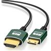 Thsucords Cavo Mini HDMI a HDMI Sottile 0,3M, Ultra Morbido Flessibile Cavi HDMI Mini Supporto 3D/4K@60Hz/18Gbps/1080P per Nikon/Canon DSLR,Videocamera,Computer portatile,Tablet e scheda grafica/Video