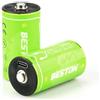 Wiby 4 Batterie Ricaricabili 1,5V Stilo AA da 3000mWh e 2000mAh al Litio | Ricarica USB-C Rapida + Cavo 4-in-1 | Tensione Costante | BMS Integrato | Ultra-leggere