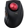 ELECOM DEFT Pro Mouse trackball, cablato, senza fili, connessione Bluetooth a 3 tipi, design ergonomico, funzione 8 pulsanti, sfera rossa, Windows11, MacOS (M-DPT1MRXBK)