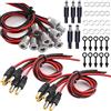 RUNCCI-YUN 10 Pezzi 5.5 mmx2.1 mm Connettori DC a Pannello Jack,Alimentazione DC Presa,DC Power Pigtail Cable 5.5 x 2.1mm,Per Connettore Femmina da Pannello CCTV Home Security Surveillance Camera