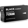 HenceBuy 712 Nero Cartucce Compatibile Per HP 712 3ED70A 3ED71A per DesignJet T230 T250 T630 T650 T210 Stampante (Nero, 1-Pack)