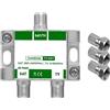 TECHZOCO Mixer di segnale satellitare e terrestre, mixer TV/Sat, diplexer segnale satellite e terrestre, adatto per la combinazione di due segnali sulla stessa linea, Passo DC, con filtro LTE 5G