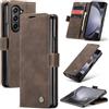 Cracedily Cover per Samsung Galaxy Z Fold 5 Case, Custodia Cover Pelle Premium Portafoglio con Porta Carte Magnetica Supporto Protezione Flip Case Custodia per Samsung Galaxy Z Fold 5, Caffè
