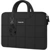 MOSISO 13.3 pollici Custodia Laptop,13-13.3 pollici Borsa PC Gonfia Compatibile con MacBook Air 13 13.6/Neo/Pro 13/14,HP ASUS Lenovo,Borsa Rectangle Quilted Manico&Ciondolo Flower, Nero