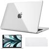FINTIE Custodia Compatibile con MacBook Air 13.6 Pollici M5/M4/M3/M2 (2026-2022, A3449/A3240/A3113/A2681) - Cover Rigid Trasparente Guscio Case con Cover per Tastiera & Proteggi Schermo, Cristallo