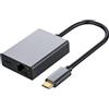 HENGBIRD Adattatore di Ricarica USB-C/Ethernet per Chromecast (fino a 100 W di potenza) da USB C a RJ45 Ethernet 1000 Mbps per Chromecast i-Phone 15 Mac-Book Air Mac-Book Pro e Windows with Power Delivery