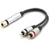 Connettore adattatore splitter da spina maschio mono da 6,35 mm a