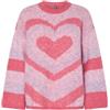 PIECES Pcjessa LS O-Neck Knit BC, Pink-a-Boo, S Donna