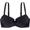 Dorina Top Bikini Leggermente Imbottito Azores - Coppe Preformate, Ferretto di Supporto Discreto, Dettaglio Tessuto Attorcigliato, Spalline Regolabili, Chiusura a Clip Posteriore, Nero