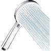 Cobbe Soffione Doccia a Risparmio Idrico ed Energetico - 5 Tipi di Getto Regolabile, Testa Doccia a Pioggia per Bagno/Esterni (Design Senza Tubo Flessibile), Cromo