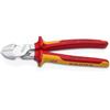 KNIPEX Tronchese laterale per meccanica tipo forte in confezione Self-service cromata isolati con manici rivestiti in materiale, 74 06 200 SB