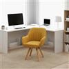 MEUBLE COSY Sedia da Ufficio Girevole Poltrona da Scrivania Seduta in Tessuto per Studio, Giallo