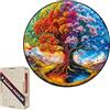 CHARMNAIL Puzzle in Legno per Adulti 150 Pezzi, Albero della Vita Stagionale, 28.9x28.9cm, Gioco Intellettuale Relax, Natale o Compleanno