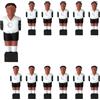 POFET 12pcs Table Soccer Football Man Guy Player - Foosball Accessories - Perfect for Players Tournament Replacement Parts Black