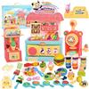BBWELL Formine per Plastilina 57 Pezzi,Kit DIY Gelato,Argilla da Modellare Include 12 Vasetti Plastilina,con bavaglino e manicotti Stampo di cibo,regalo giocattolo per bambine e bambini dai 3 agli 8 anni