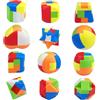 Chiluxendo 12 Pezzi Giochi Rompicapo, Rompicapi Giocattoli, Puzzle Cubo 3D, Puzzles ad Incastro, Divertente Gioco Intelligenza, Geometrica Giochi Mentali per il IQ, Ideale per Bambini e Adoles