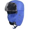 BXT Cappello Invernale Unisex per Bambini dai 5 ai 15 Anni, Foderato in Pelliccia Termica con Aletta per Le Orecchie, Antivento, Copertura per la Bocca, Neve, Sci, Snowboard, Bomber, Marina Militare