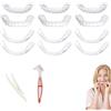 EUYKQNOI 12 Pezzi Dentiera Provvisoria, Denti Finti Professionali, Faccette Dentali Universali Superiore E Inferiore, Per Uomini E Donne Di Denti Cattivi Denti Imperfetti