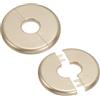 PATIKIL Flangia Divisa a Parete, 23,5mm Copriforo con Piastra Autoadesiva Rotonda in ABS Copri Tubi Termosifoni Copertura per Decorazione Rubinetto Tubo Acqua Bagno Cucina, 2 Pezzi, Oro