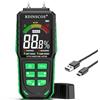 RDINSCOS Misuratore di Umidità per Legno Ricaricabile Rilevatori di Umidità con Pin Sostituibile per Pareti con Display a Colori LCD e Allarme Acustico Igrometro Tester di Umidità per Legno