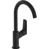 hansgrohe Logis - Rubinetto per lavabo senza scarico, Miscelatore lavabo risparmio idrico (EcoSmart) con altezza bocca 221 mm, nero opaco, 71131670
