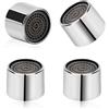 Sliverdew 4 aeratori per rubinetto, M22, filtro per rubinetto con alloggiamento in ottone cromato, 22 mm, filettatura interna per rubinetto a risparmio d'acqua, con guarnizione per bagno