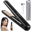 Vegena Piastra Per Capelli Professionale Ricaricabile USB 2 In 1, Quattro Impostazioni Temperatura