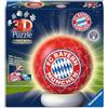 Ravensburger 3D Puzzle FC Bayern Munich - Puzzle 3D per bambini dai 6 anni in su - palla puzzle con luce notturna a LED come lampada da comodino per bambini - Regali FC Bayern Monaco