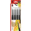 Marabu 017300020 - Set di 5 pennelli per modellismo