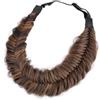 Gledola 2 fili Wide Messy Fishtail trecce intrecciate fascia (tostata al cioccolato, coda di pesce)