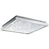 Eglo LED lampada da soffitto Cardito con cristalli, 1 fiamma, materiale | acciaio, colore cromo, vetro con cristalli trasparenti, dimensioni 44x44 cm