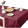 Emma Barclay Tovaglia rotonda in jacquard con rose damascate, 178 cm, colore vino