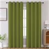 CUCRAF Tende oscuranti per camera da letto, isolamento termico, oscuranti, con occhielli, tende per finestre e tende per soggiorno, 2 pannelli, 133 x 213 cm, verde