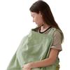 TILLYOU Telo per allattamento da viaggio, 70 x 100 cm, in mussola, per allattamento, 100% cotone, colore: verde