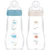 MAM, Feel Good Glass, biberon in vetro, della capacità di 260 ml, 2 pezzi, 67036700