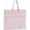 Lefancy Cartella portadocumenti formato A4, in rete, con cerniera, impermeabile, con chiusura a zip, per studenti, forniture per ufficio, viaggi, colore: rosa