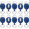 Schmalz Werbeservice 10-pc Porta Skipass Blu Trasparente con Portachiavi, Cartellino, Ausweisjojo, Skipassjojo, Yoyo