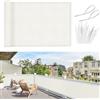 Sunnylaxx Frangivisto Balcone per Protezione 120x500 cm,Schermo Privacy,Recinzione Copertura per Privacy Balcone PES,per Balcone Giardino terrazza,con Occhielli e Fascetta, Crema