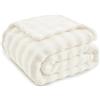 Topfinel Plaid Matrimoniale,Coperta Pile Termica Pelosa Morbida,Calda e Confortevole,OEKO-TEX,Coperta Letto Singolo,Adatta per Divano, Letto e Picnic,130 x 150 CM,Bianco